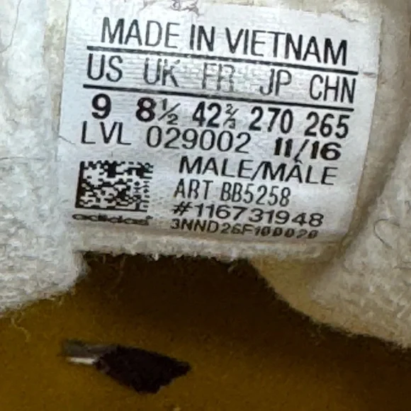 Adidas Gazelle Golden Yellow Sneakers with Blue Stripes Men 9 Women ~11 - Picture 13 of 13